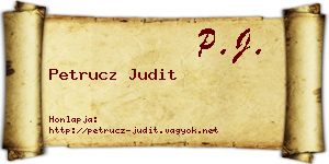 Petrucz Judit névjegykártya